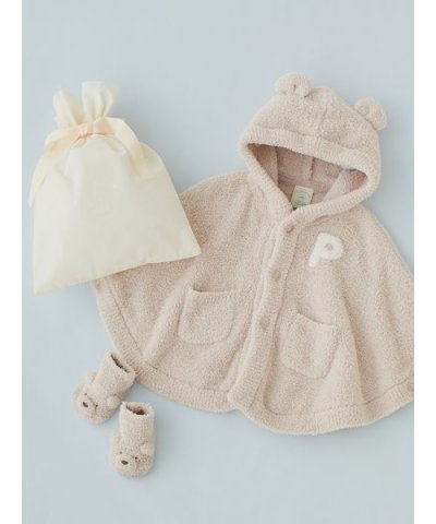 【ラッピング済み】【BABY】パウダーベアポンチョ＆ソックスSET