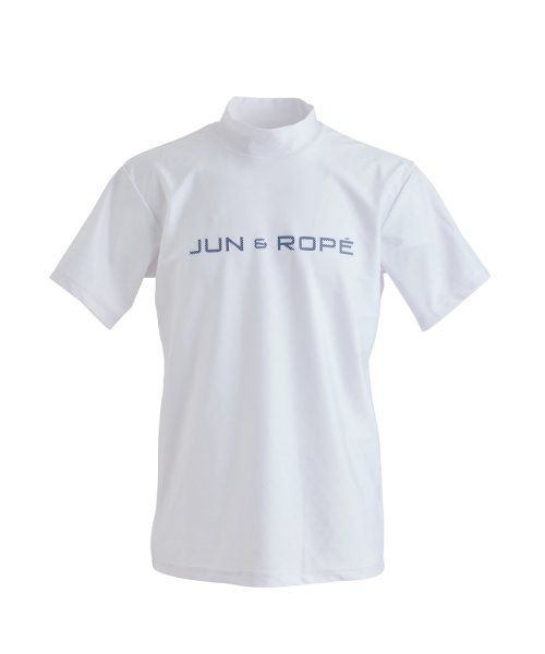 JUN and ROPE(ジュン＆ロペ)/【氷撃】スムースモック半袖プルオーバー/ホワイト（10）