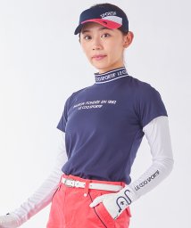 le coq sportif GOLF (ルコックスポルティフ（ゴルフ）)/インナー付きモックネック半袖シャツ【アウトレット】/ネイビー