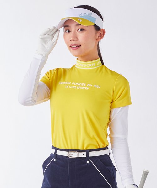 le coq sportif GOLF (ルコックスポルティフ（ゴルフ）)/インナー付きモックネック半袖シャツ【アウトレット】/イエロー