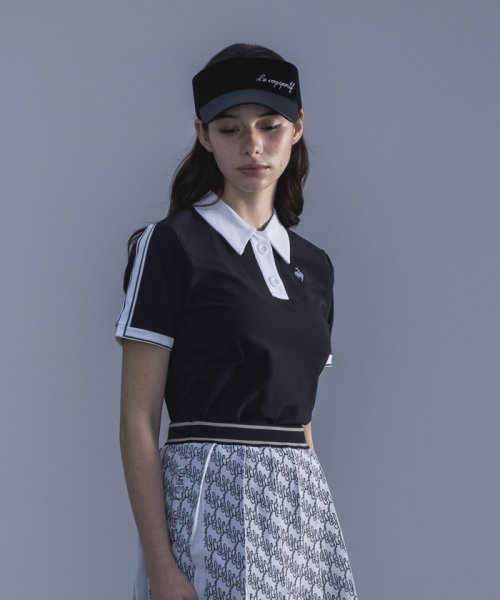 le coq sportif GOLF (ルコックスポルティフ（ゴルフ）)/襟長五分袖シャツ 【RIJOUME/リジューム】/ブラック