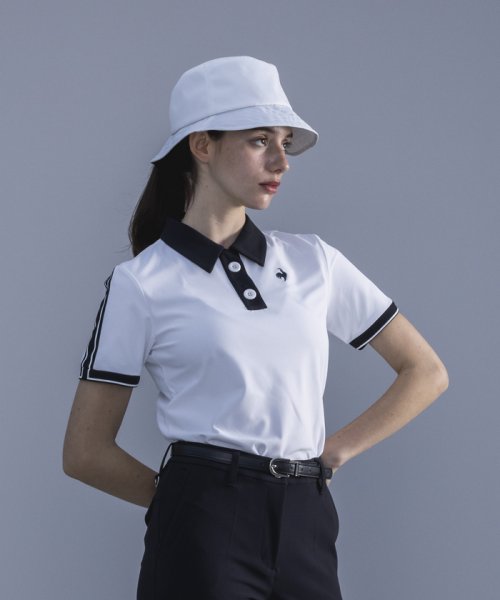 le coq sportif GOLF (ルコックスポルティフ（ゴルフ）)/襟長五分袖シャツ 【RIJOUME/リジューム】/ホワイト