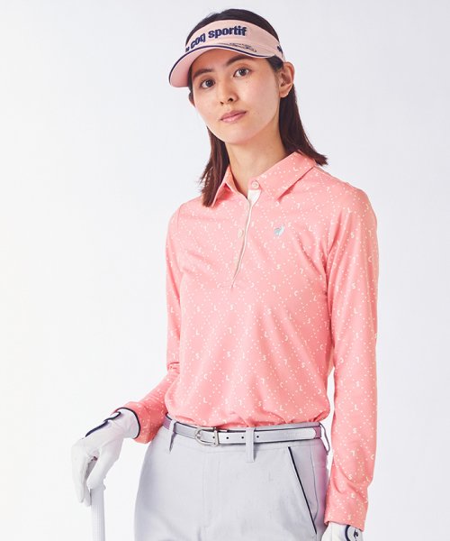 le coq sportif GOLF (ルコックスポルティフ（ゴルフ）)/小柄長袖シャツ/ピンク