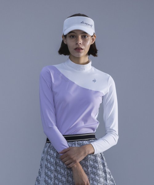 le coq sportif GOLF (ルコックスポルティフ（ゴルフ）)/アシンメトリーデザイン長袖モックネックシャツ 【RIJOUME/リジューム】【アウトレット】/パープル