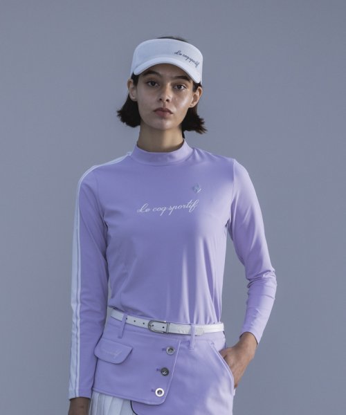 le coq sportif GOLF (ルコックスポルティフ（ゴルフ）)/アシンメトリーフロントロゴ長袖モックネックシャツ 【RIJOUME/リジューム】【アウトレット】/パープル