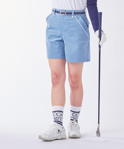 le coq sportif GOLF (ルコックスポルティフ（ゴルフ）)/コーデュロイバミューダパンツ【アウトレット】/ライトブルー