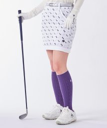 le coq sportif GOLF (ルコックスポルティフ（ゴルフ）)/ロゴ柄やわらか起毛スカート【アウトレット】/ホワイト