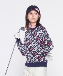 le coq sportif GOLF (ルコックスポルティフ（ゴルフ）)/【池田エライザ着用】マルチカラーロゴセーター/ネイビー