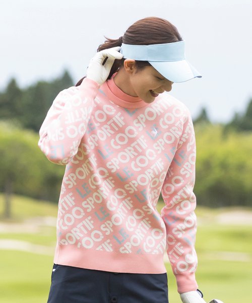 le coq sportif GOLF (ルコックスポルティフ（ゴルフ）)/【池田エライザ着用】マルチカラーロゴセーター/ピンク