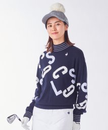 le coq sportif GOLF (ルコックスポルティフ（ゴルフ）)/ふわふわロゴセーター/ネイビー