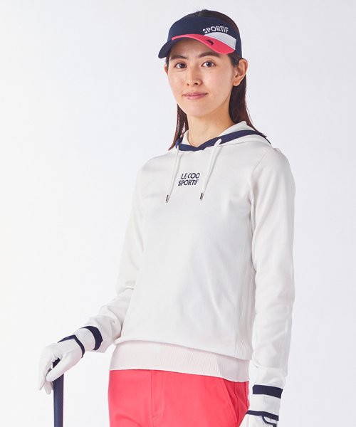 le coq sportif GOLF (ルコックスポルティフ（ゴルフ）)/フーディーセーター/ホワイト