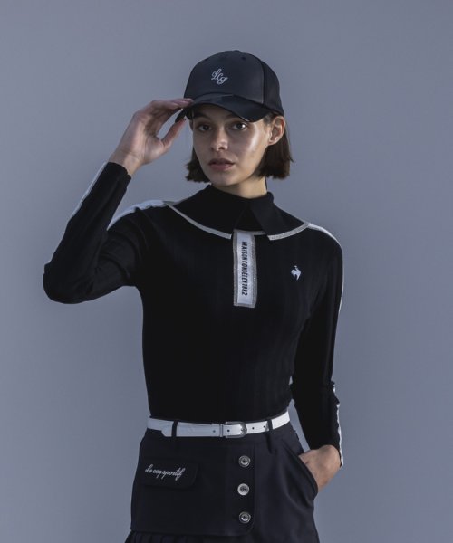 le coq sportif GOLF (ルコックスポルティフ（ゴルフ）)/変形襟セーター 【RIJOUME/リジューム】/ブラック