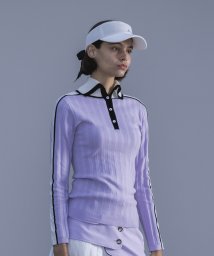 le coq sportif GOLF (ルコックスポルティフ（ゴルフ）)/変形襟セーター 【RIJOUME/リジューム】/パープル