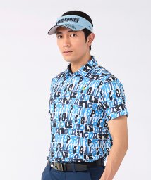 le coq sportif GOLF (ルコックスポルティフ（ゴルフ）)/サンスクリーン ロゴ柄半袖シャツ/ブルー