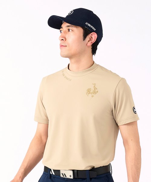 le coq sportif GOLF (ルコックスポルティフ（ゴルフ）)/サンスクリーン モックネック半袖シャツ/ベージュ