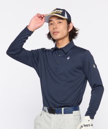 le coq sportif GOLF (ルコックスポルティフ（ゴルフ）)/地柄ジャガード長袖シャツ/ネイビー