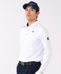 le coq sportif GOLF (ルコックスポルティフ（ゴルフ）)/地柄ジャガード長袖シャツ/ホワイト