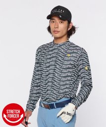 le coq sportif GOLF (ルコックスポルティフ（ゴルフ）)/【ストレッチフォーサー】ウェーブロゴ長袖モックネックシャツ/ネイビー