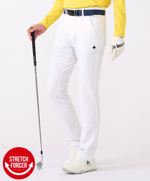 le coq sportif GOLF (ルコックスポルティフ（ゴルフ）)/【ストレッチフォーサー】テーパードロングパンツ/ホワイト