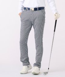 le coq sportif GOLF (ルコックスポルティフ（ゴルフ）)/防風千鳥柄ロングパンツ/グレー