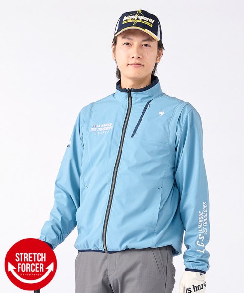 le coq sportif GOLF (ルコックスポルティフ（ゴルフ）)/【ストレッチフォーサー】2WAYブルゾン/ブルー