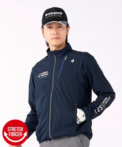 le coq sportif GOLF (ルコックスポルティフ（ゴルフ）)/【ストレッチフォーサー】2WAYブルゾン/ネイビー