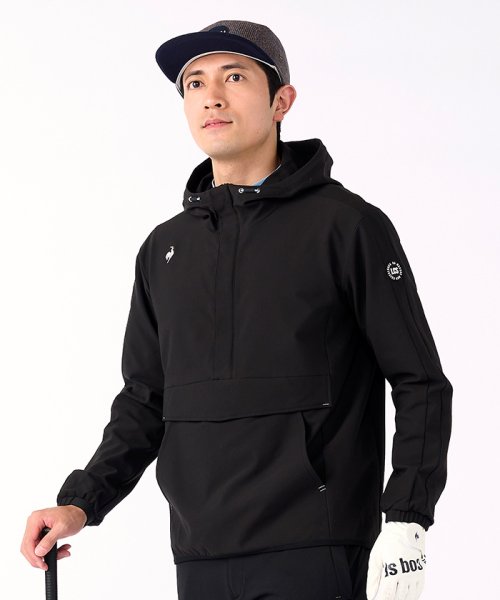 le coq sportif GOLF (ルコックスポルティフ（ゴルフ）)/フード付きアノラックジャケット/ブラック