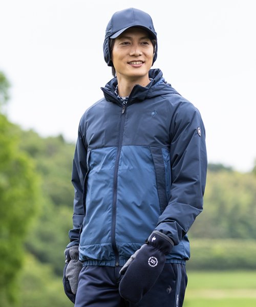 le coq sportif GOLF (ルコックスポルティフ（ゴルフ）)/フード付き中わたブルゾン/ネイビー