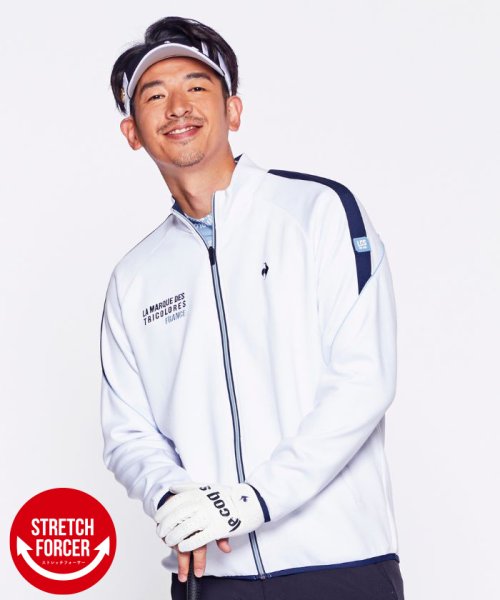 le coq sportif GOLF (ルコックスポルティフ（ゴルフ）)/【ストレッチフォーサー】ダンボールカットソー/ホワイト