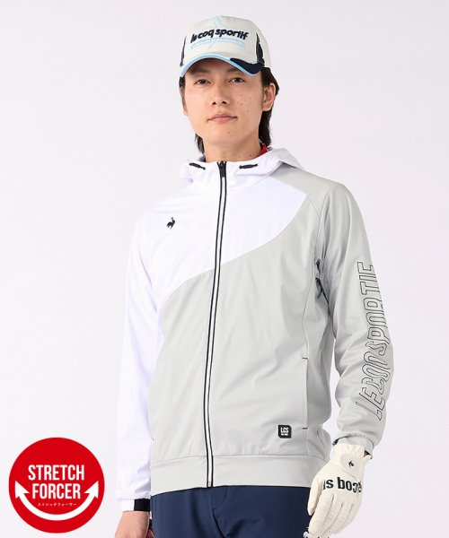 le coq sportif GOLF (ルコックスポルティフ（ゴルフ）)/【ストレッチフォーサー】フード付きカットソー/グレー