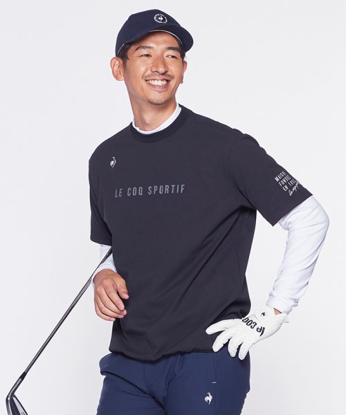 le coq sportif GOLF (ルコックスポルティフ（ゴルフ）)/半袖オーバーサイズシャツ/ブラック