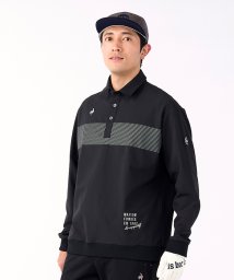 le coq sportif GOLF (ルコックスポルティフ（ゴルフ）)/ボーダー長袖シャツ/ブラック