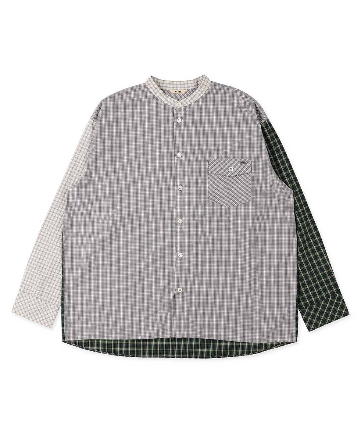 FITH フィス FITH コードットオーガニックスクラフトワッシャーチェック 長袖シャツ グレー 02 FITH フィス FITH コードットオーガニックスクラフトワッシャーチェック 長袖シャツ グレー 02