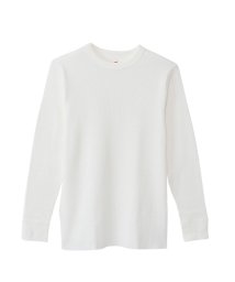 MAC HOUSE(men)(マックハウス（メンズ）)/Hanes ヘインズ サーマルクルーネックロングスリーブTシャツ HM4－Y203/ホワイト