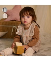 Kids Zoo(キッズズー)/【子供服】 kid´s zoo (キッズズー) Ｗガーゼギンガムチェック柄チュニック 80cm，90cm W60900/ベージュ