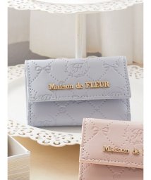 Maison de FLEUR(メゾンドフルール)/カラーモノグラムキーケース/サックス