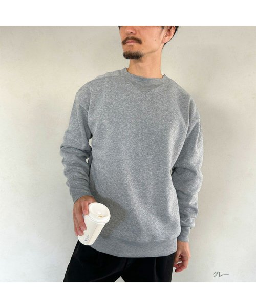 MAC HOUSE(men)(マックハウス（メンズ）)/GOOD CREW グッド クルー クルーネックプルオーバー QGC/00102FW/グレー