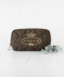 TOCCA(TOCCA)/【撥水】CHECKER CLOVER POUCH ポーチ/カーキ系