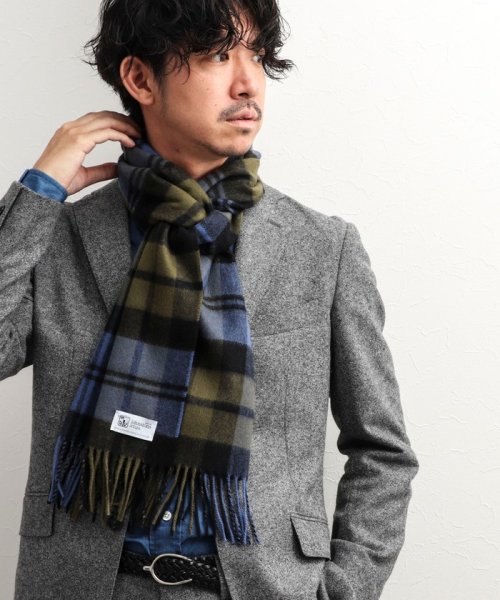 NOLLEY’S goodman(ノーリーズグッドマン)/【Johnstons of Elgin/ジョンストンズ・オブ・エルガン】WA57 CASHMERE SCARF 35/ブルー系その他