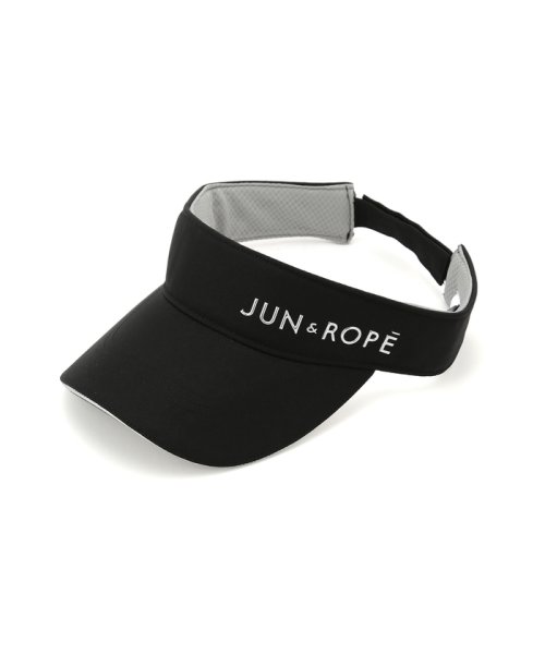 JUN and ROPE(ジュン＆ロペ)/シルバーロゴ　ツイルバイザー/ブラック（01）