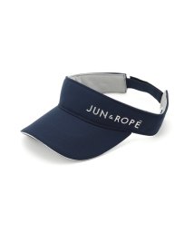 JUN and ROPE(ジュン＆ロペ)/シルバーロゴ　ツイルバイザー/ネイビー（40）