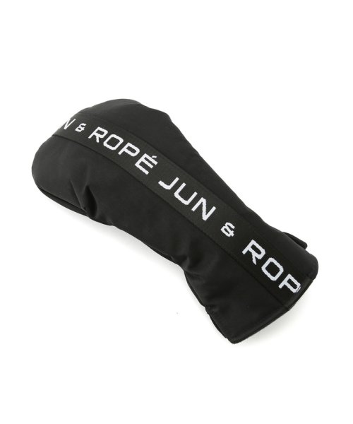 JUN and ROPE(ジュン＆ロペ)/【ユニセックス】ロゴテープドライバー用ヘッドカバー/ブラック（01）