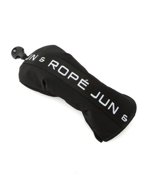 JUN and ROPE(ジュン＆ロペ)/【ユニセックス】ロゴテープフェアウェイウッド用ヘッドカバー/ブラック（01）