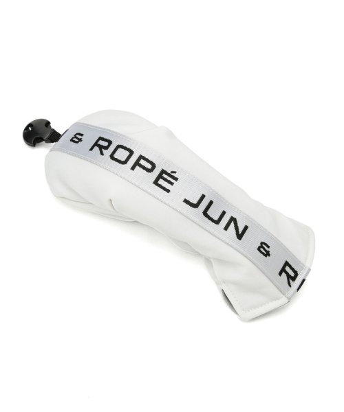 JUN and ROPE(ジュン＆ロペ)/【ユニセックス】ロゴテープフェアウェイウッド用ヘッドカバー/ホワイト（10）