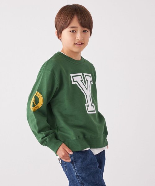 SHIPS any WOMEN(シップス　エニィ　ウィメン)/【SHIPS any別注】 Champion: テニスクラブ クルーネック スウェット 〈KIDS〉◇/グリーン