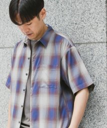 URBAN RESEARCH DOORS(アーバンリサーチドアーズ)/T/Rオンブレチェックシャツ/BROWN