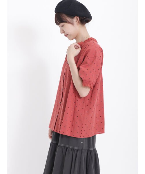 値下げ‼️新品 ALPHA CUBIC  金ボタン 赤スカート