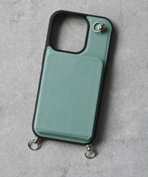 Editors Draw(エディターズドロー)/ミラー・カードポケット スマホケース iPhone 14pro/Green
