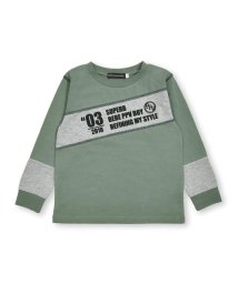 BeBe Petits Pois Vert/切り替えロングスリーブTシャツ(95~150cm)/505453397