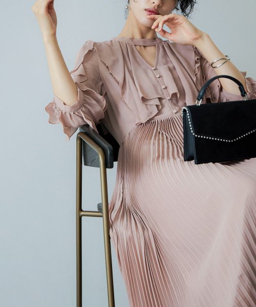 niana ニアナ 結婚式 ワンピース パーティードレス ラッフル キー  